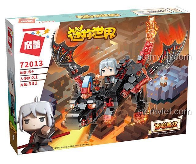 Hộp bộ đồ chơi Rồng Lửa Hắc Long Mini World QMAN 72013, đồ chơi lắp ráp cho bé trai 6 tuổi, chất lượng cao, giá tiết kiệm.