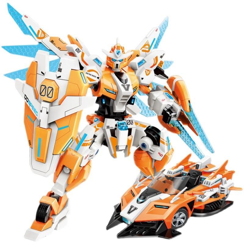 Bộ lắp ráp QMAN 74024 Cơ Giáp Ngự Hoàng Khải Giáp biến hình 2 trong 1, robot chiến đấu và xe đua tốc độ, phù hợp bé trai 8+ tuổi, giá tốt.