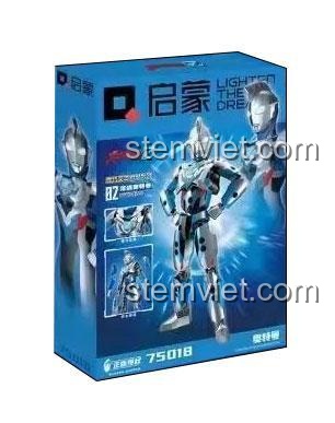 Hộp sản phẩm bộ lắp ráp Ultraman Zett Nguyên Thủy Qman 75018, đồ chơi siêu nhân cho bé trai, giá tiết kiệm.