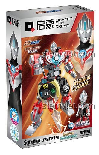 Ảnh chụp chi tiết bộ lắp ráp Robot Ultraman Orb 75049 của QMAN, mô hình robot chiến đấu dành cho bé trai 6 tuổi.
