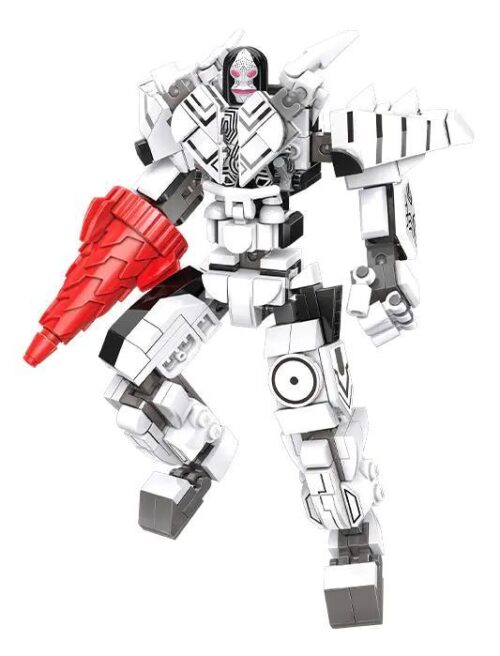 Ảnh chính diện bộ lắp ghép Robot Mecha Dada Qman 75050, một đồ chơi mô hình giá rẻ cho bé trai 6 tuổi.