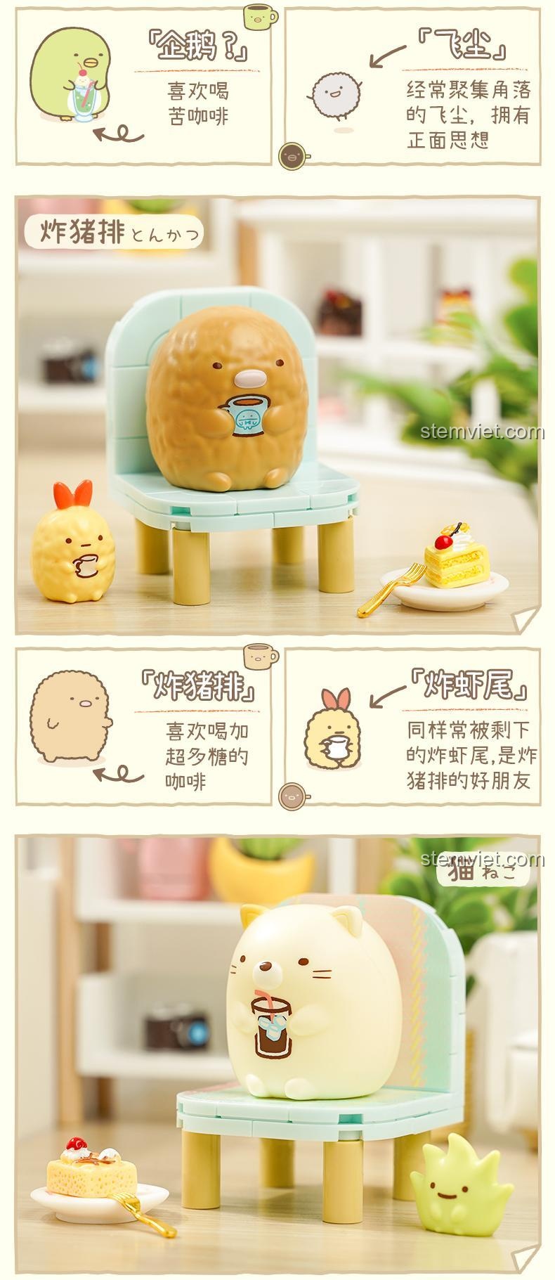 Set đồ chơi Blind box Enlighten 77012 với nhân vật Chim Cánh Cụt? và Bụi, bộ sưu tập đáng yêu cho bé gái 6 tuổi.