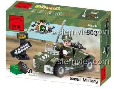 Hộp sản phẩm Xe Jeep Quân Sự 803 QMAN - Bộ đồ chơi quân sự