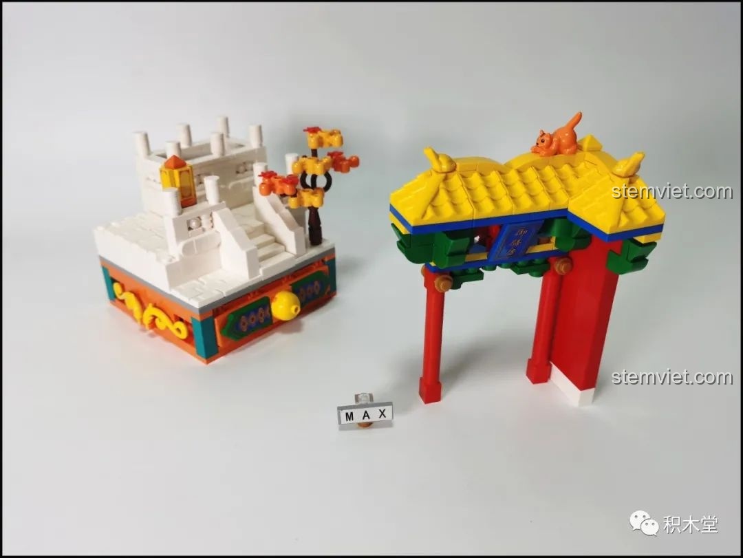 Quà tặng kèm đế lót ly hình móng mèo của bộ lắp ghép Wekki 506004 Vườn Thượng Uyển Bốn Mùa: Cảnh Thu