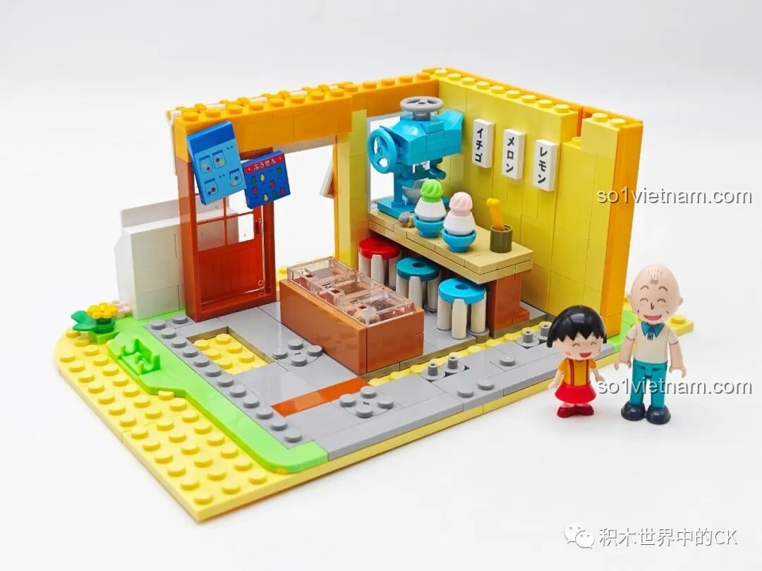 Mô hình Tiệm đồ ngọt Wekki 516409 đang trong quá trình lắp ráp, đã hoàn thành phần nội thất.