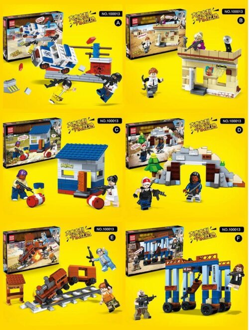 Tổng hợp 6 bộ lắp ráp Cảnh game PUBG Quan Guan 100013. Đồ chơi xếp hình chủ đề Battlegrounds cho bé trai 6 tuổi, giá rẻ.