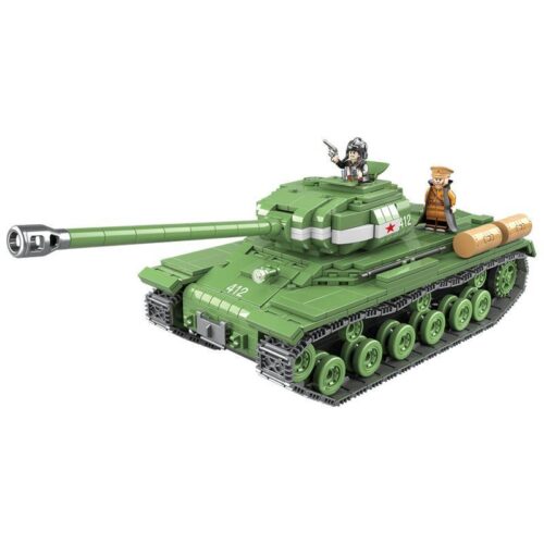 Bộ lắp ghép Xe Tăng Hạng Nặng IS-2M QUANGUAN 100062 màu xanh lá, mô hình quân sự chi tiết cao, phù hợp bé trai 6 tuổi, giá tốt.