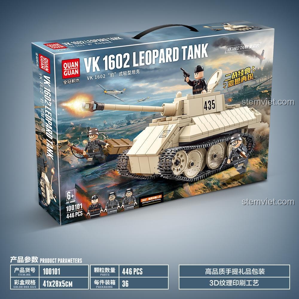 Thông số sản phẩm xe tăng quân sự VK 1602 Leopard QUANGUAN 100101