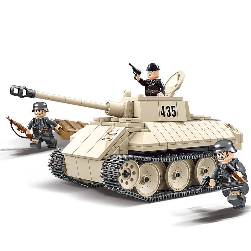 Bộ đồ chơi xe tăng quân sự VK 1602 Leopard QUANGUAN 100101