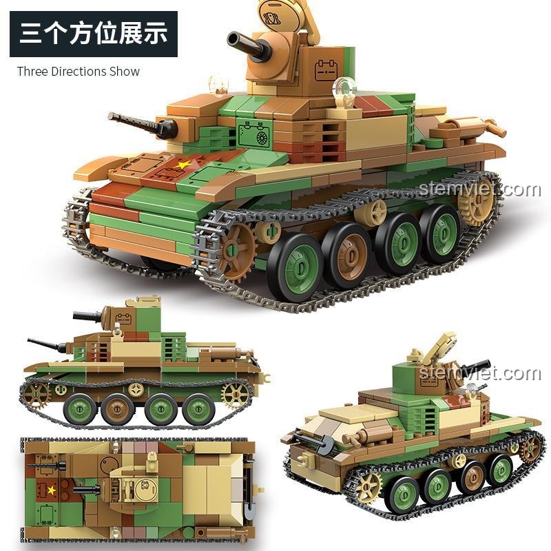 Xe Tăng Hạng Nặng Type 92 QUANGUAN 100120 - Ba góc nhìn