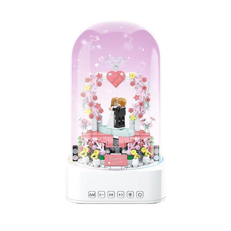 bộ lắp ghép Hộp Nhạc Bluetooth Đám Cưới QUANGUAN 100225, mô hình đám cưới ngọt ngào, quà tặng lãng mạn cho con gái 14 tuổi giá tốt