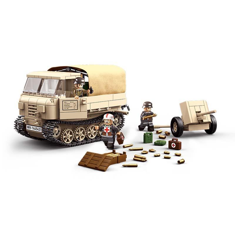 Bộ lắp ráp QUANGUAN 100250 Xe Kéo Quân Sự RSO/01 và Pháo Chống Tăng 37mm PaK35/36, đồ chơi mô hình quân sự cho bé trai 6 tuổi, giá tốt.