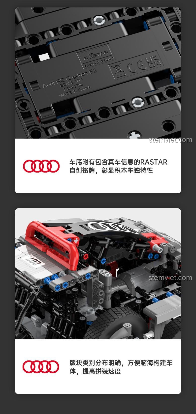 Xe địa hình Audi RS Q e-tron 700, mô hình xe đua sa mạc điều khiển từ xa, cho con trai 14 tuổi, giá tốt