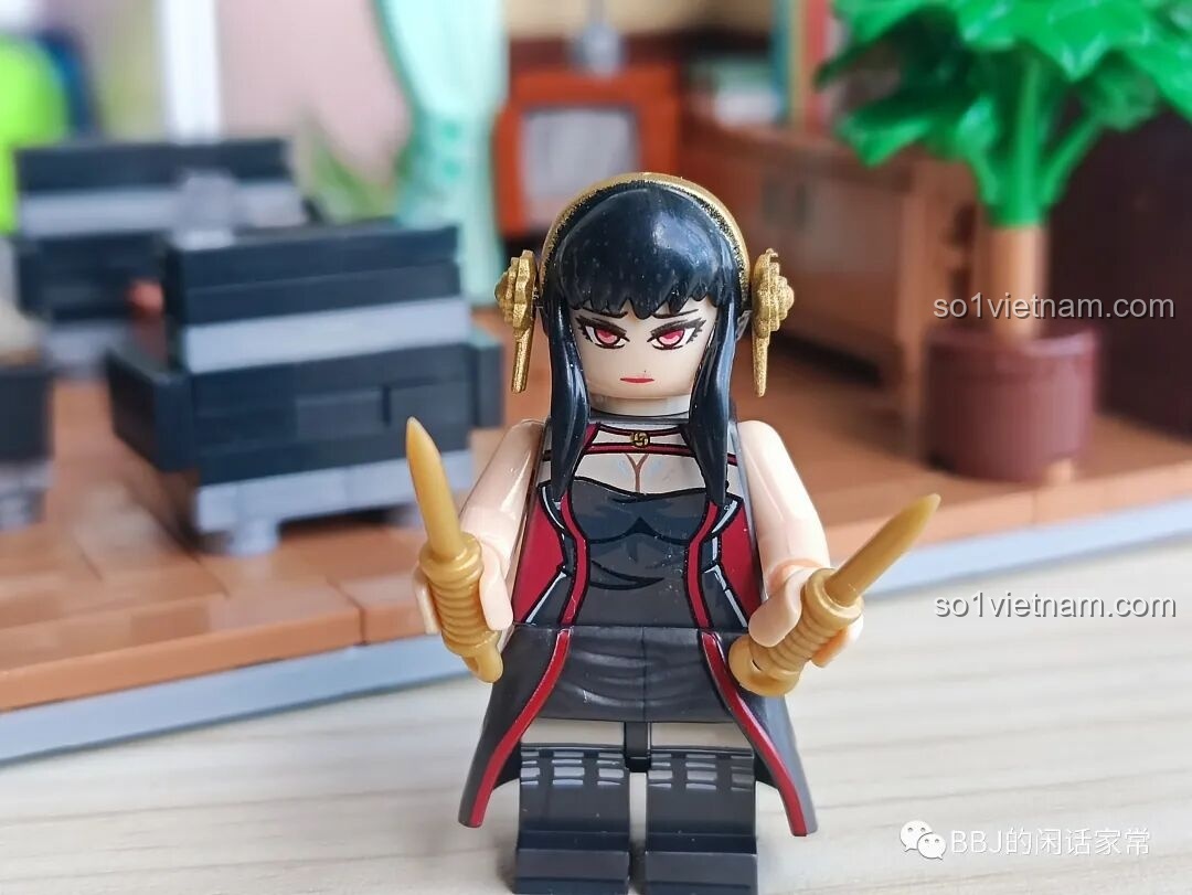 Mô hình phòng khách Gia đình Điệp viên RENZAIMA 745 đã hoàn thành, nhìn từ góc rộng.