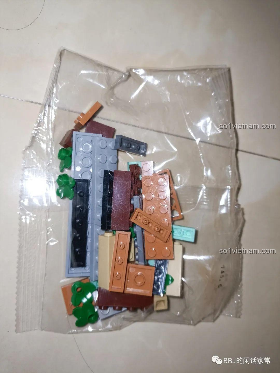 Túi chứa các mảnh ghép của bộ lắp ghép RENZAIMA 745 Phòng khách Gia đình Điệp viên.