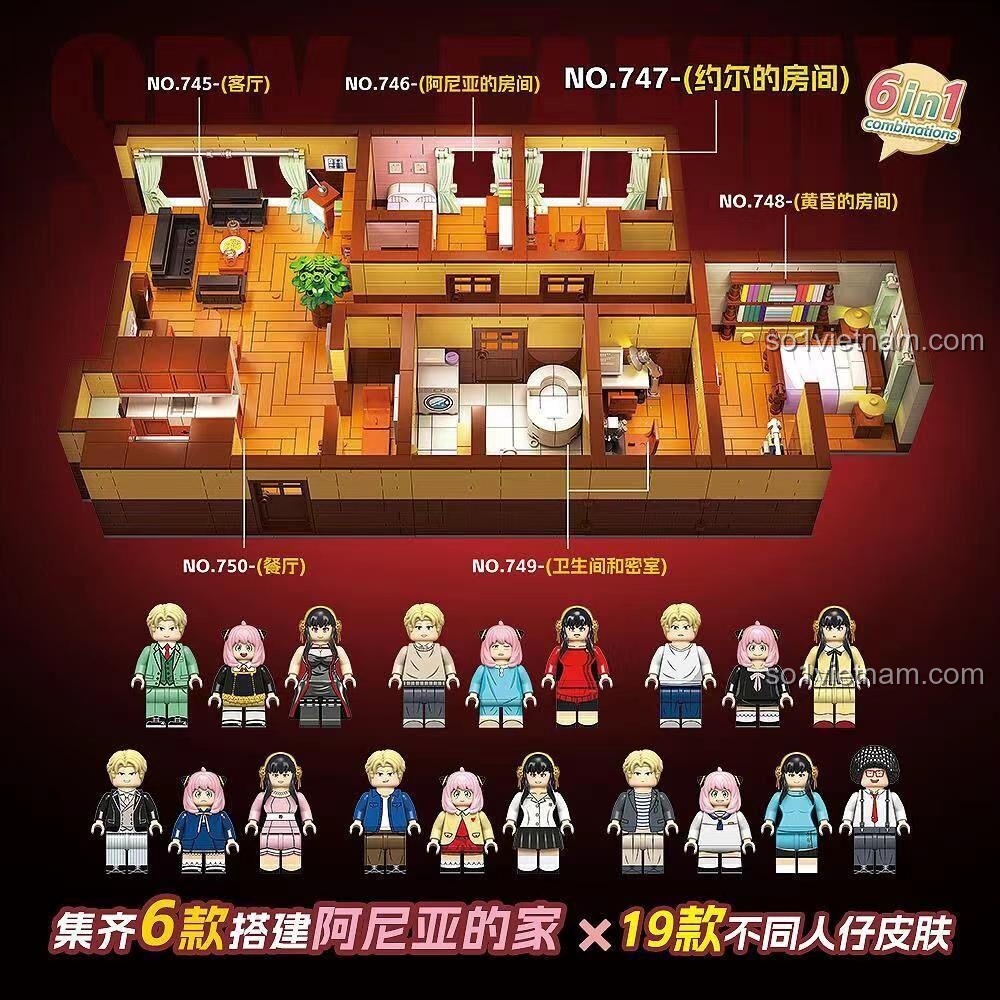 RENZAIMA 747 Căn phòng của Yor Forger RENZAIMA trong bộ sưu tập SPY×FAMILY, khám phá thế giới điệp viên.