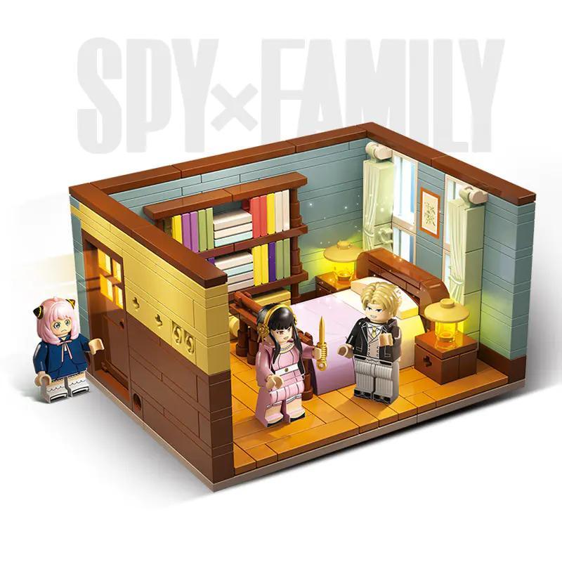 Bộ lắp ghép Phòng của Gia Đình Forger RENZAIMA 748, mô hình SPY×FAMILY có 3 minifigures, đồ chơi mô hình RENZAIMA giá tốt cho con trai con gái 14 tuổi.