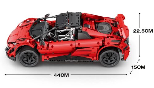 Hộp bộ lắp ráp Reobrix 11002 McLaren 675 LT Spider màu đỏ, đồ chơi mô hình siêu xe cho con trai 16 tuổi, chất lượng cao, giá tốt.