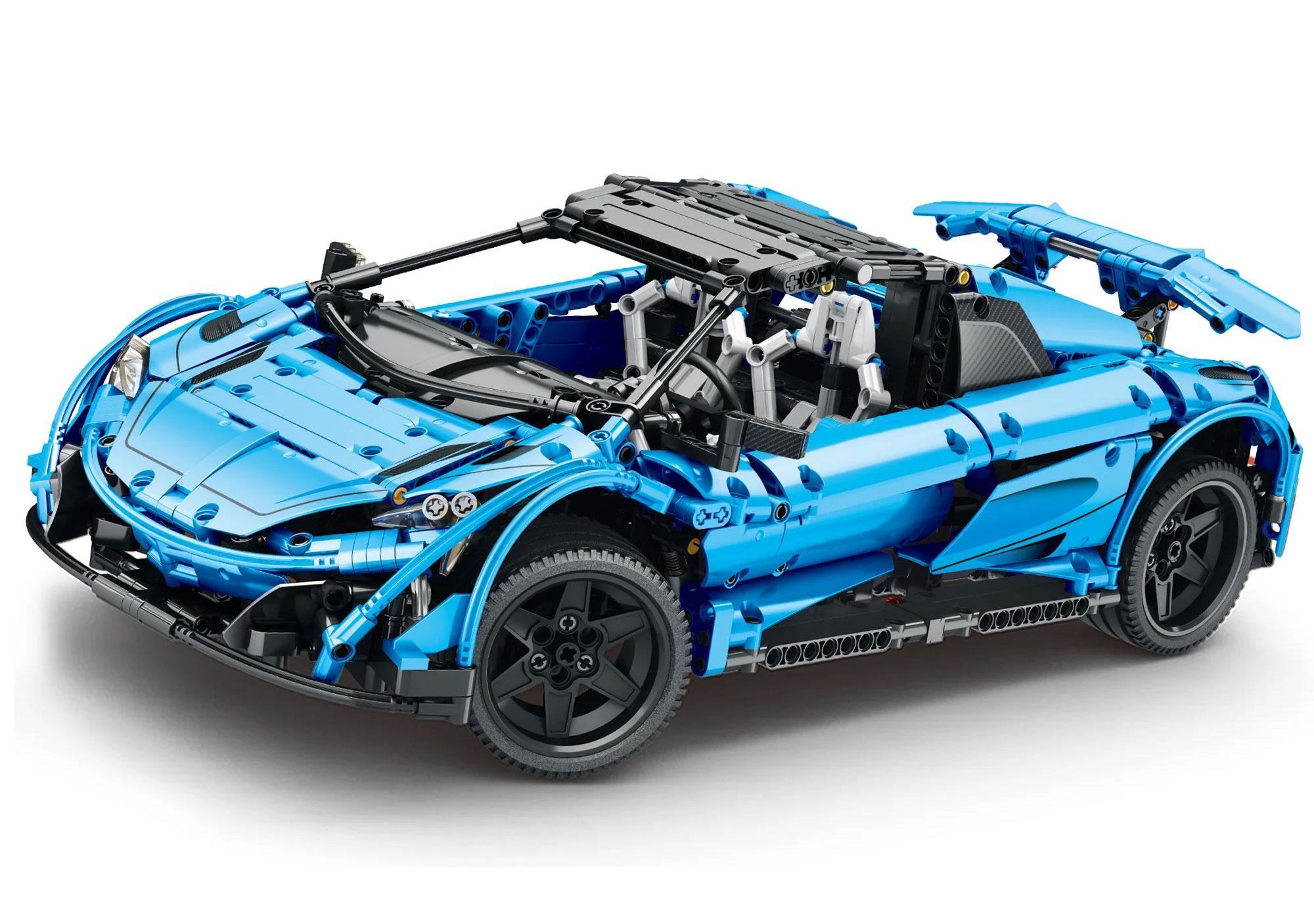 Bộ lắp ráp McLaren 675 LT Spider Reobrix 11003 đồ chơi mô hình siêu xe xanh dương cho con trai 14 tuổi, chất lượng cao, giá tốt.