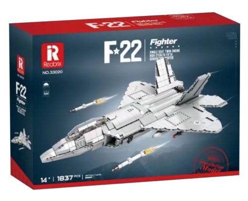 Bộ lắp ráp Reobrix 33020 Máy bay chiến đấu F-22 Raptor tàng hình đỉnh cao, 1837 mảnh, dành cho con trai 14 tuổi, giá tốt.