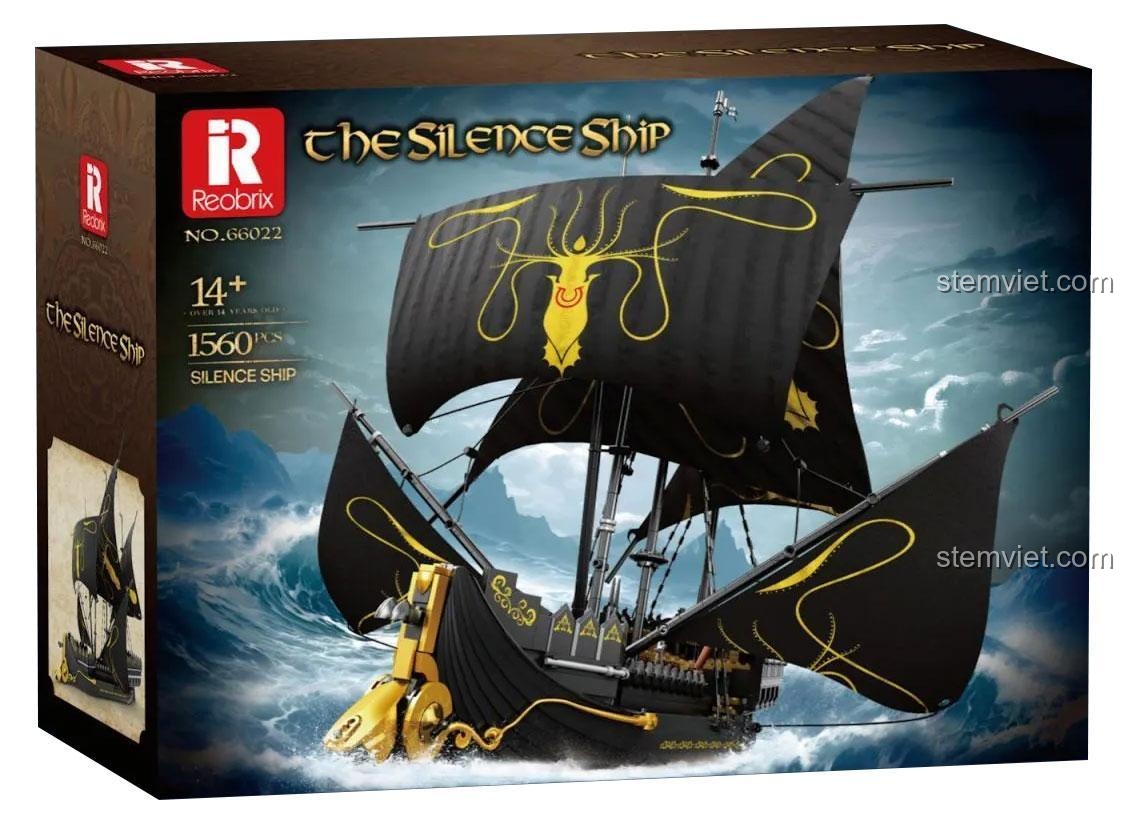 Mô hình Tàu Silence Reobrix 66022, một bộ lắp ráp tàu cướp biển từ Game of Thrones dành cho con trai 14 tuổi, giá tốt.