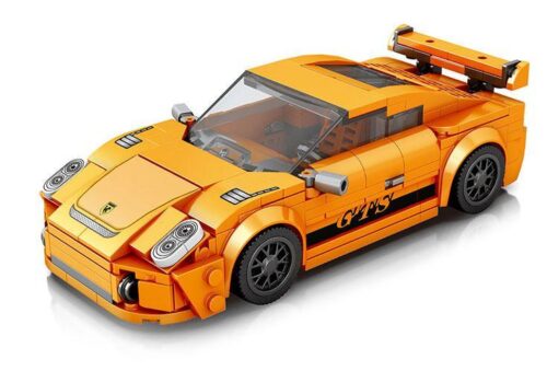 Mô hình lắp ráp siêu xe Reobrix 791 Porsche 911 GT3 màu cam cho con trai 14 tuổi.