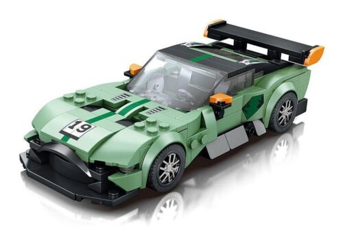 Mô hình xe đua Reobrix 798 Aston Martin DB12 màu xanh lá cây, đồ chơi lắp ráp cho con trai 14 tuổi.