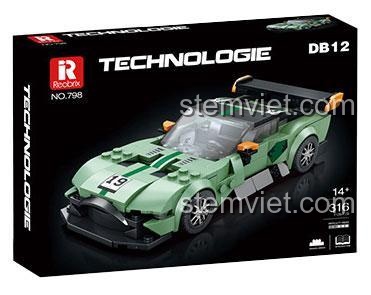 Hộp sản phẩm bộ lắp ráp Reobrix 798, mô hình siêu xe Aston Martin DB12 với 316 chi tiết.