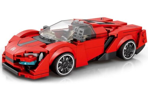 Mô hình Reobrix 803 Siêu xe Lykan HyperSport màu đỏ nổi bật, đồ chơi lắp ráp cho bé trai 14 tuổi yêu tốc độ, giá tốt