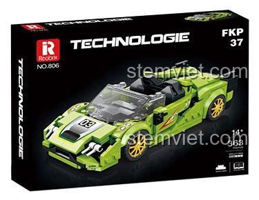 Hộp sản phẩm đồ chơi mô hình Reobrix 806, lắp ráp siêu xe Lamborghini SIÁN FKP 37, quà tặng sinh nhật cho bé trai.