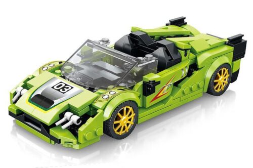 Mô hình bộ lắp ráp Lamborghini SIÁN FKP 37 Reobrix 806 màu xanh lá, đồ chơi cho con trai 14 tuổi, giá rẻ.