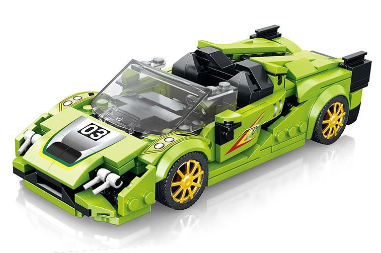 Mô hình bộ lắp ráp Lamborghini SIÁN FKP 37 Reobrix 806 màu xanh lá, đồ chơi cho con trai 14 tuổi, giá rẻ.