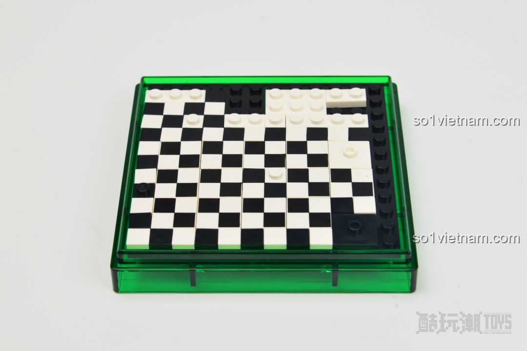 Quá trình lắp ráp sàn nhà caro đen trắng của mô hình AREA-X AX0080 Pop Life, chi tiết 