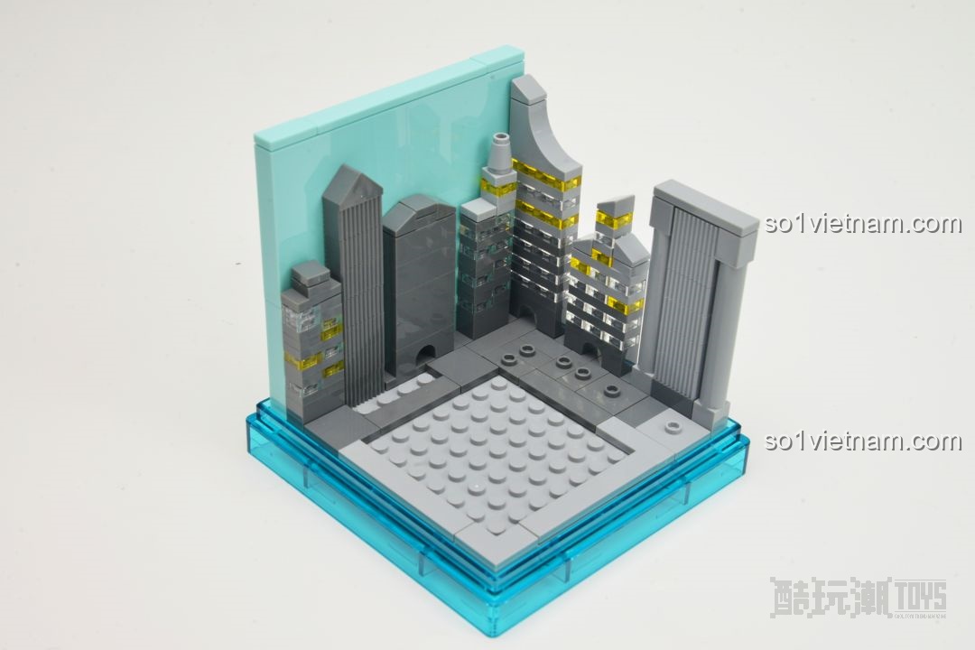 Chi tiết các tòa nhà của mô hình AREA-X AX0081 City Park được lắp ráp tỉ mỉ, dù là mảnh ghép nhỏ.