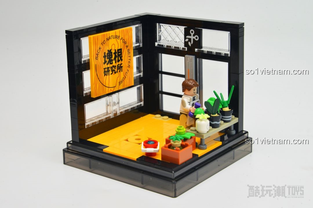 Mảnh ghép góc của đế mô hình AREA-X AX0082 Caudex House, cho thấy sự chắc chắn và tỉ mỉ trong thiết kế.