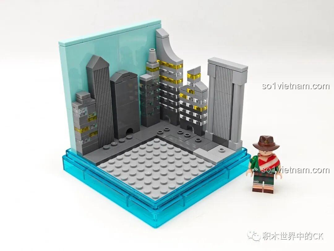 Quá trình lắp ráp phần nền và các tòa nhà của bộ đồ chơi AREA-X AX0081 Khu cắm trại mini. Cảm nhận AREA-X AX0081.