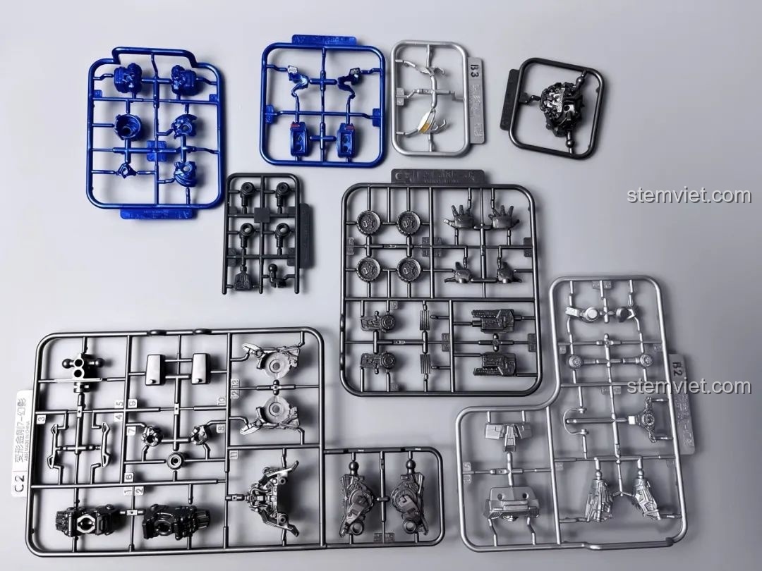 Các tấm runner của mô hình BLOKEES 71151 Mirage Transformers, chi tiết nhựa ABS cao cấp, có phần sơn sẵn.