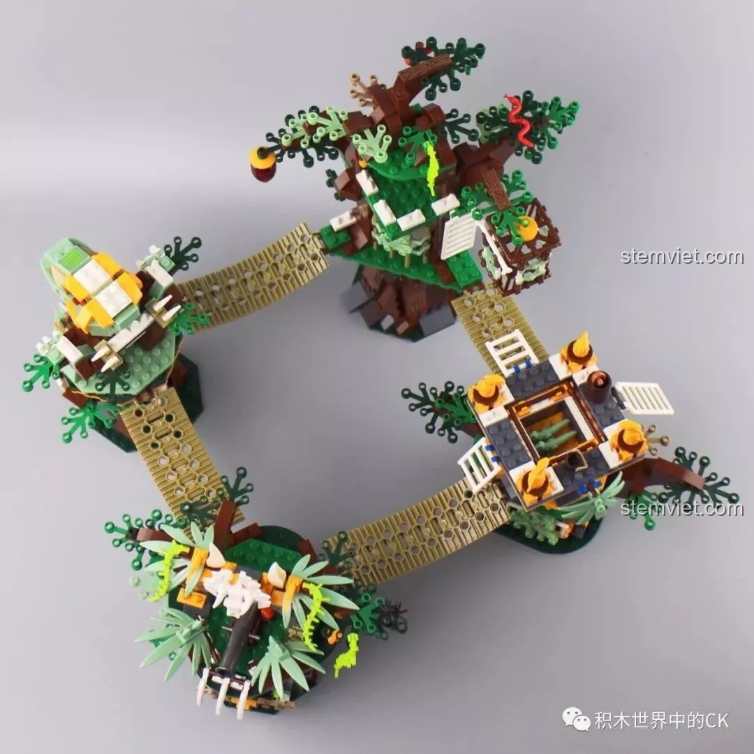 Một góc nhìn tổng thể khác của mô hình hoàn chỉnh bộ lắp ráp Winner 8053 Bộ Lạc Khủng Long Chiến Long Kỷ Jura.