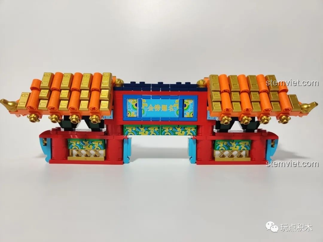 Cổng rồng hoàn chỉnh của bộ Cá Chép Hóa Rồng Pantasy 18001, với các chi tiết trang trí tinh xảo.