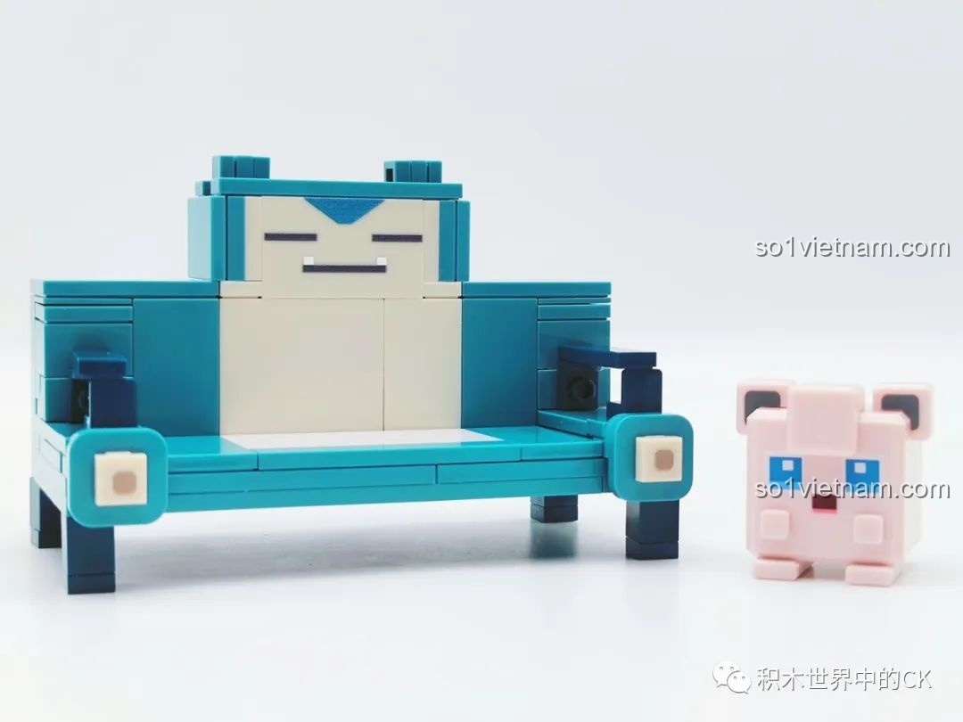 Ghế Snorlax và Jigglypuff đáng yêu đã hoàn thành từ bộ lắp ghép QMAN 73014 Pokémon, sẵn sàng cho những giờ phút thư giãn.