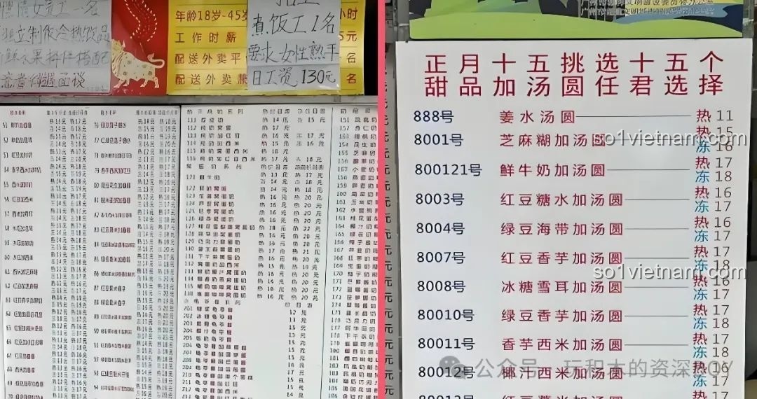 Bảng giá các món tráng miệng ngọt ngào