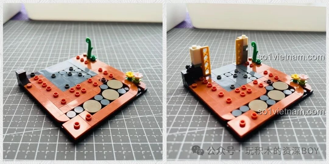 Các túi chi tiết nhỏ trong bộ lắp ráp Tiệm Bánh Bao Hương Cảng