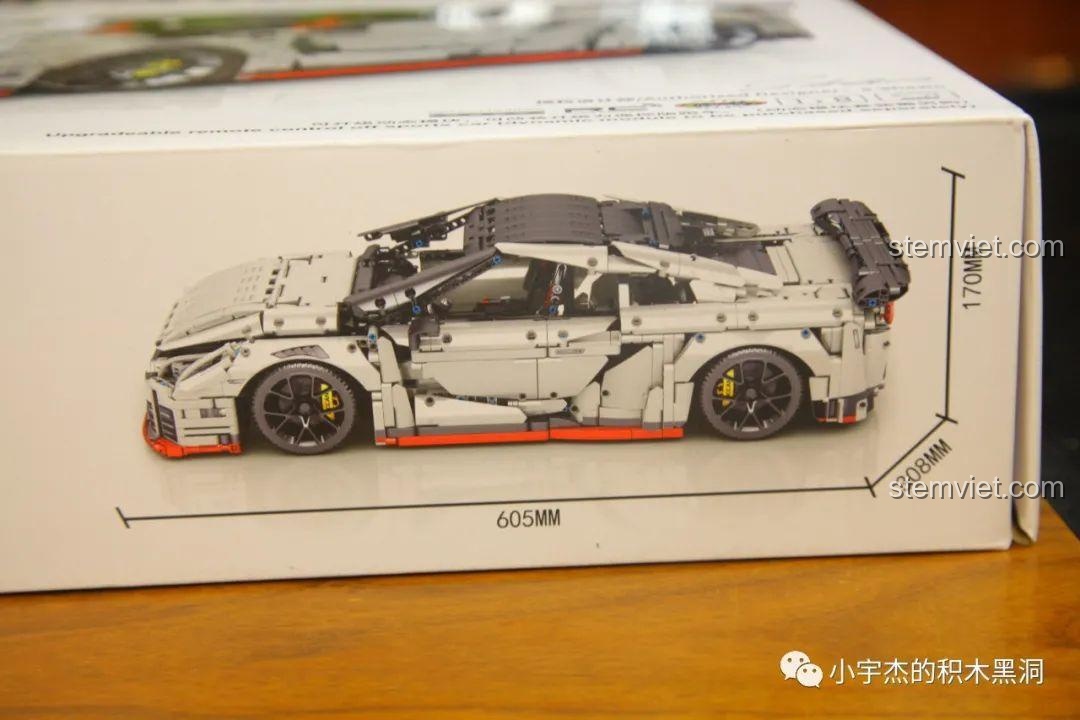 Ảnh 7 của bộ lắp ráp CaDA 8882 Mô hình Nissan GTR, kích thước mô hình hoàn chỉnh. Đánh giá CaDA 8882 Mô hình Nissan GTR.