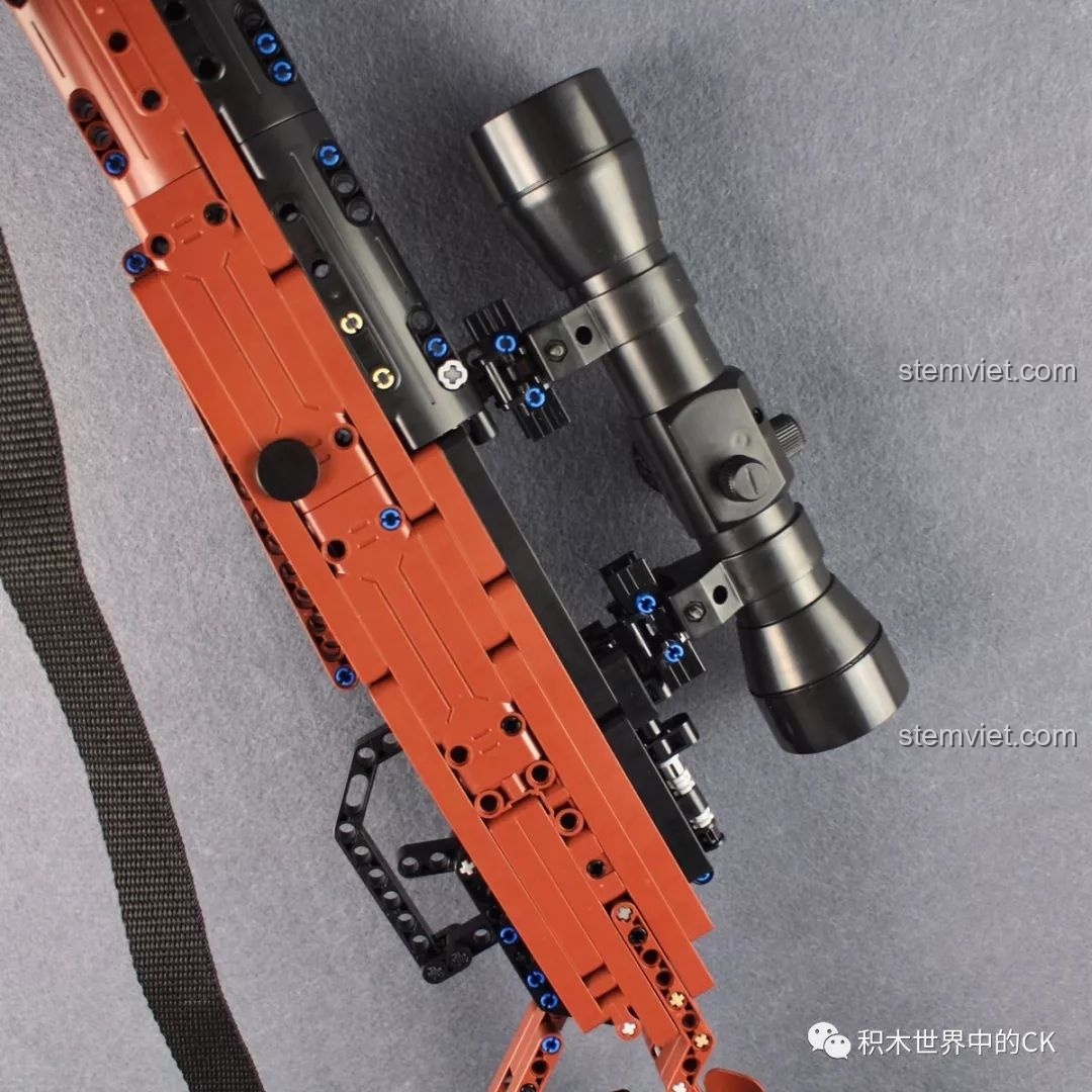 Hình ảnh qua kính ngắm của bộ lắp ráp CaDA C61010 Súng bắn tỉa Kar98k Mauser ở chế độ 0, cho thấy tầm nhìn rõ ràng và không có hồng tâm.