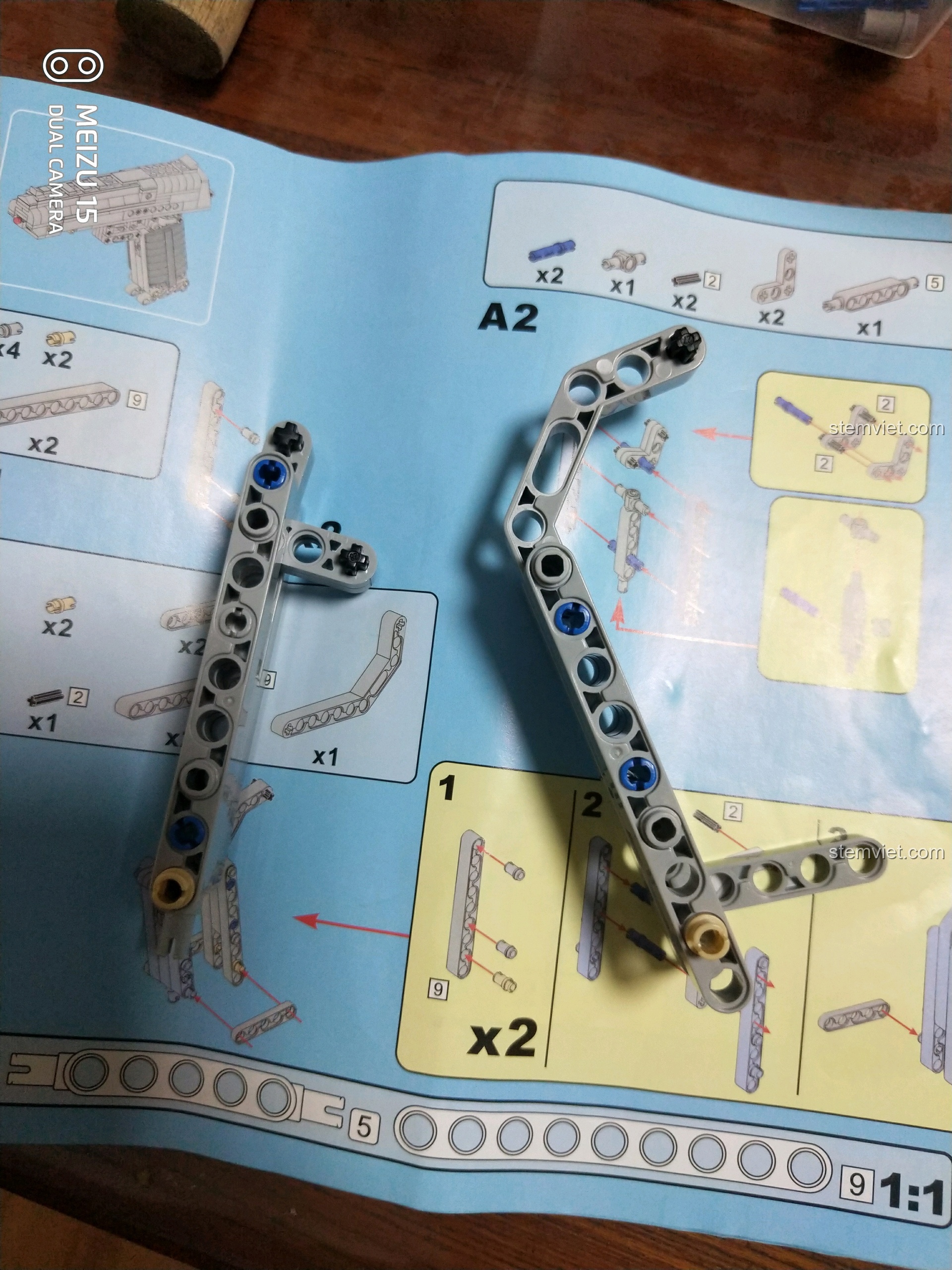 Sơ đồ hướng dẫn lắp ráp hoàn chỉnh cơ chế bắn đạn của súng CaDA C81007.