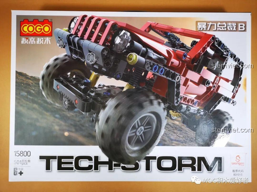 Review COGO 15800B Xe Jeep Địa Hình Bạo Lực Tổng Giám Đốc: Hộp sản phẩm xe địa hình đỏ