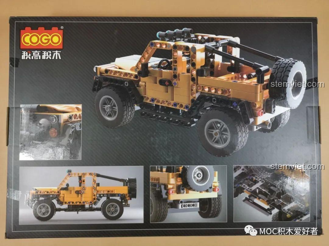 Review COGO 15800B Xe Jeep Địa Hình Bạo Lực Tổng Giám Đốc: Mặt sau hộp xe địa hình cam