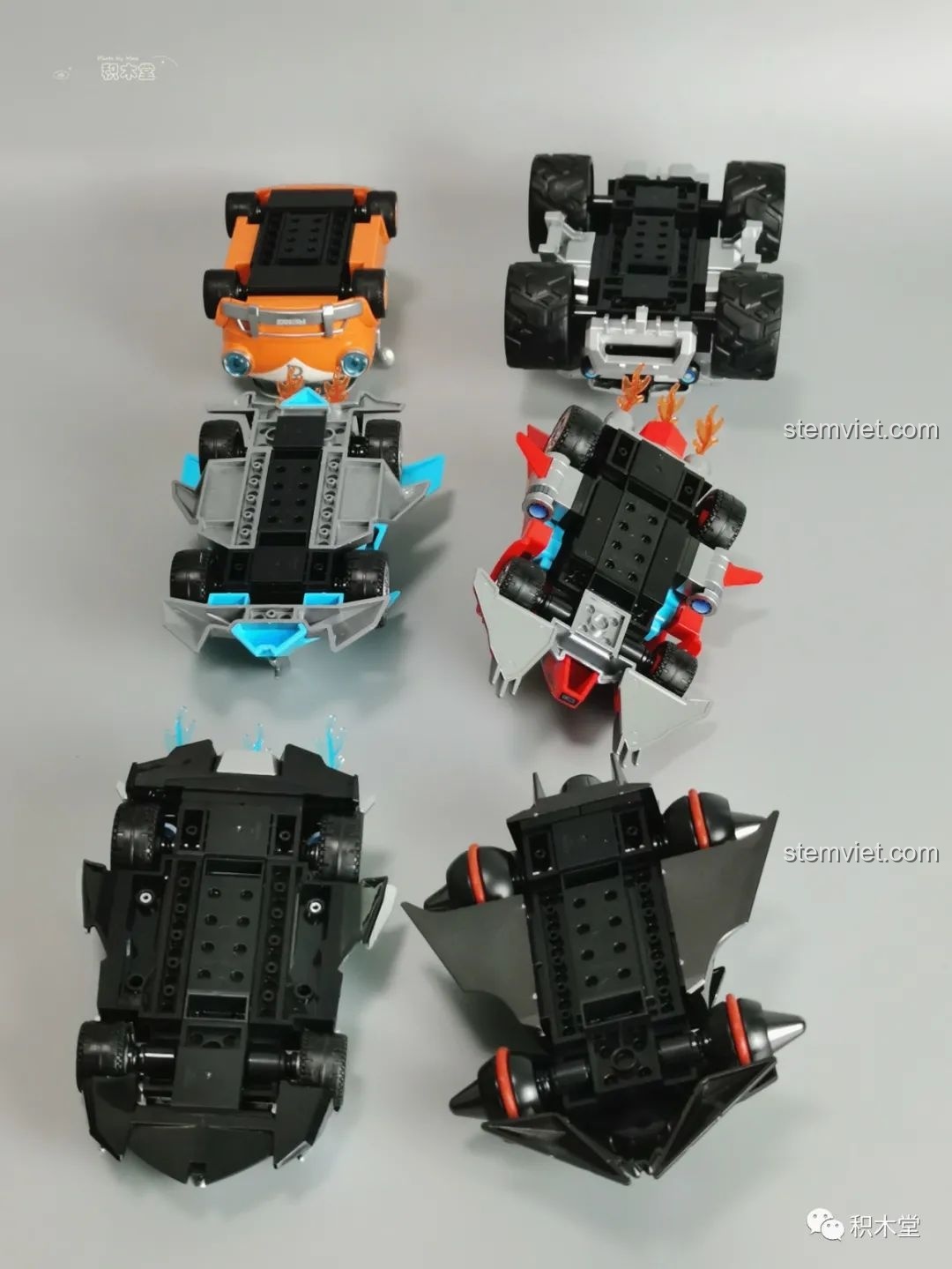 Cận cảnh buồng lái của mô hình đồ chơi lắp ráp xe đua QQ Tốc Độ Enlighten 74013 Kim Cương Lang.