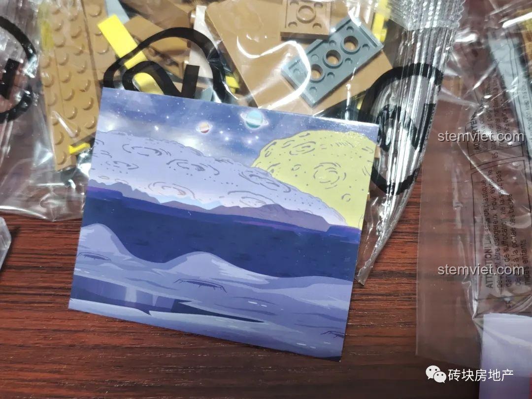 Sticker hình ảnh vũ trụ cho đồ chơi lắp ráp TV Snoopy LN8081