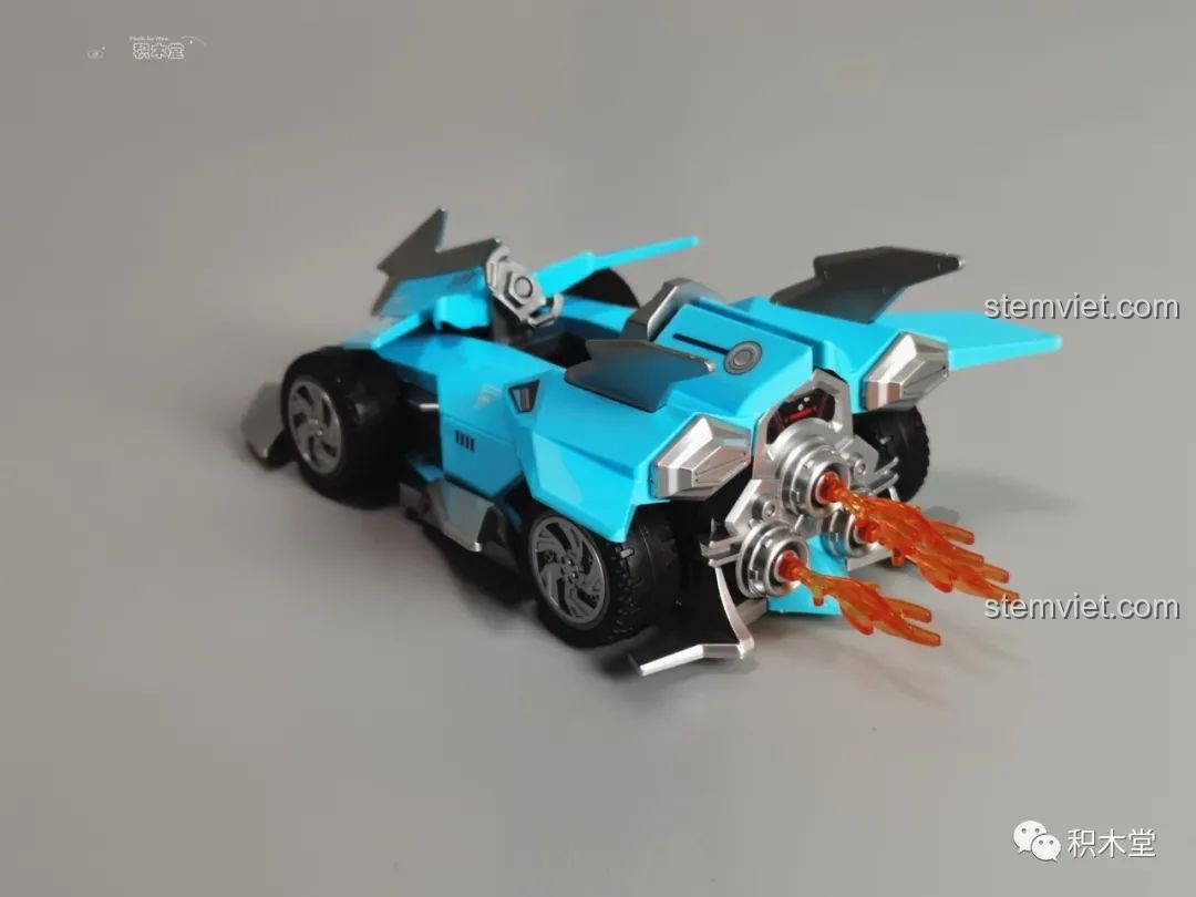 Toàn bộ nội dung bên trong hộp bộ lắp ráp xe đua QQ Tốc Độ Enlighten 74015大Q吧.